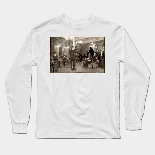 Aquella Tertulia del Café Moderno de Pontevedra Long Sleeve T-Shirt by PrivateVices